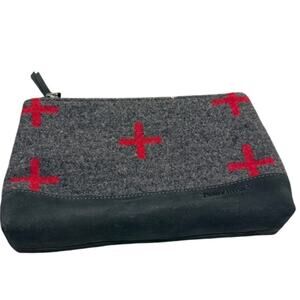 Pendleton Grey Wool Blend Zip Pouch